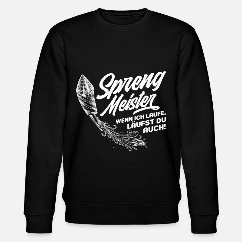 Silvester Feuerwerker Pyrotechniker Geschenk - Stanley/Stella Unisex Bio-Sweatshirt CHANGER  - Schwarz