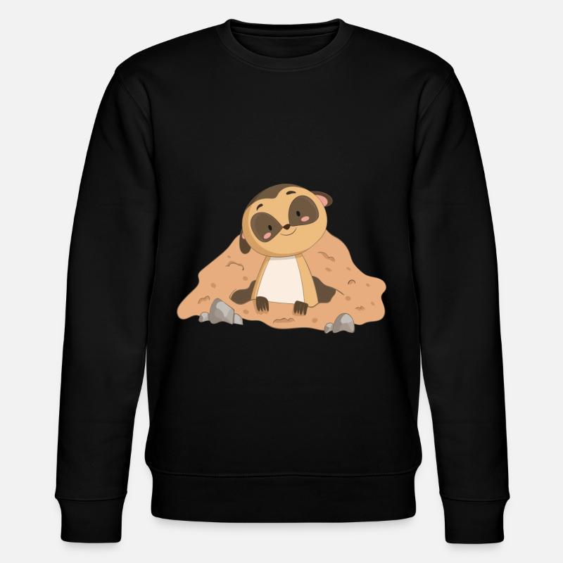 Erdmännchen Mangust - Stanley/Stella Unisex Bio-Sweatshirt CHANGER  - Schwarz