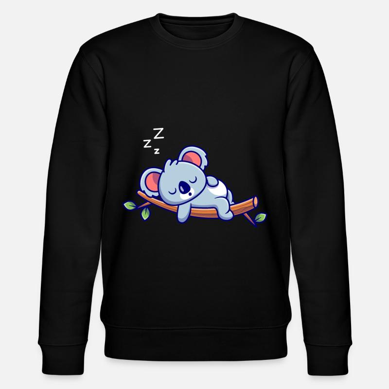 Koala Sleeping - Stanley/Stella Unisex Bio-Sweatshirt CHANGER - Schwarz