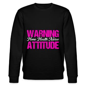 Health Assistance Home Nursing Nurse - Stanley/Stella CHANGER Unisex Organic Sweatshirt - black - Front - Nik (191cm) & Marisol (170cm)