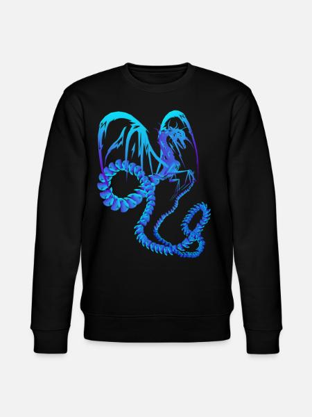 Electric Blue Dragon - Stanley/Stella CHANGER Unisex Organic Sweatshirt - black