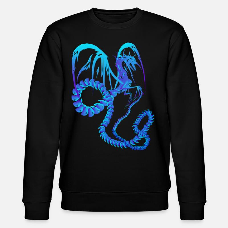 Electric Blue Dragon - Stanley/Stella Unisex Bio-Sweatshirt CHANGER  - Schwarz