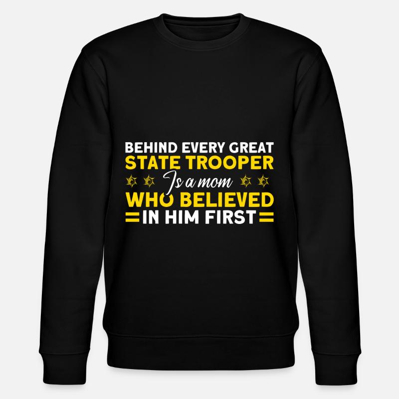 Mutter Polizeibeamter Polizeidienst Polizist - Stanley/Stella Unisex Bio-Sweatshirt CHANGER  - Schwarz