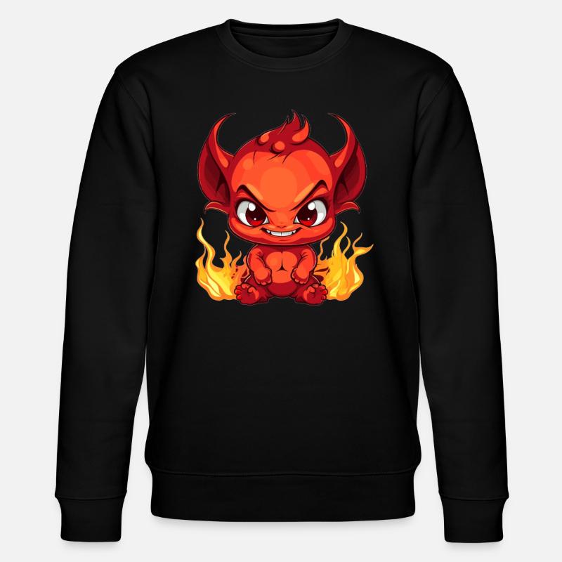 Fire Devil Baby - Stanley/Stella CHANGER Unisex Organic Sweatshirt - black