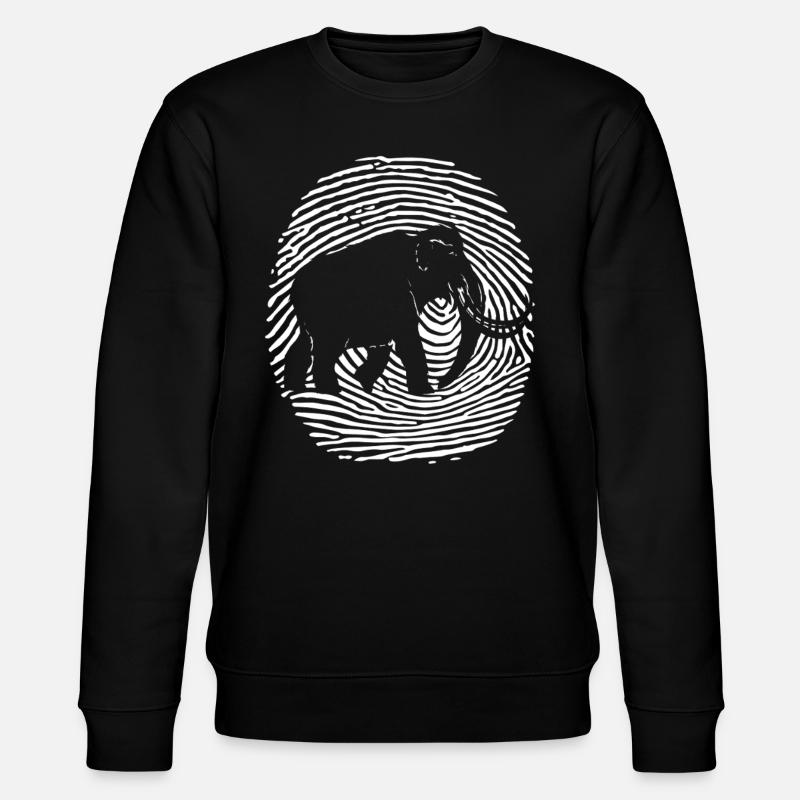 Mammouth dans l’empreinte digitale - Sweat bio CHANGER Stanley/Stella Unisexe - noir