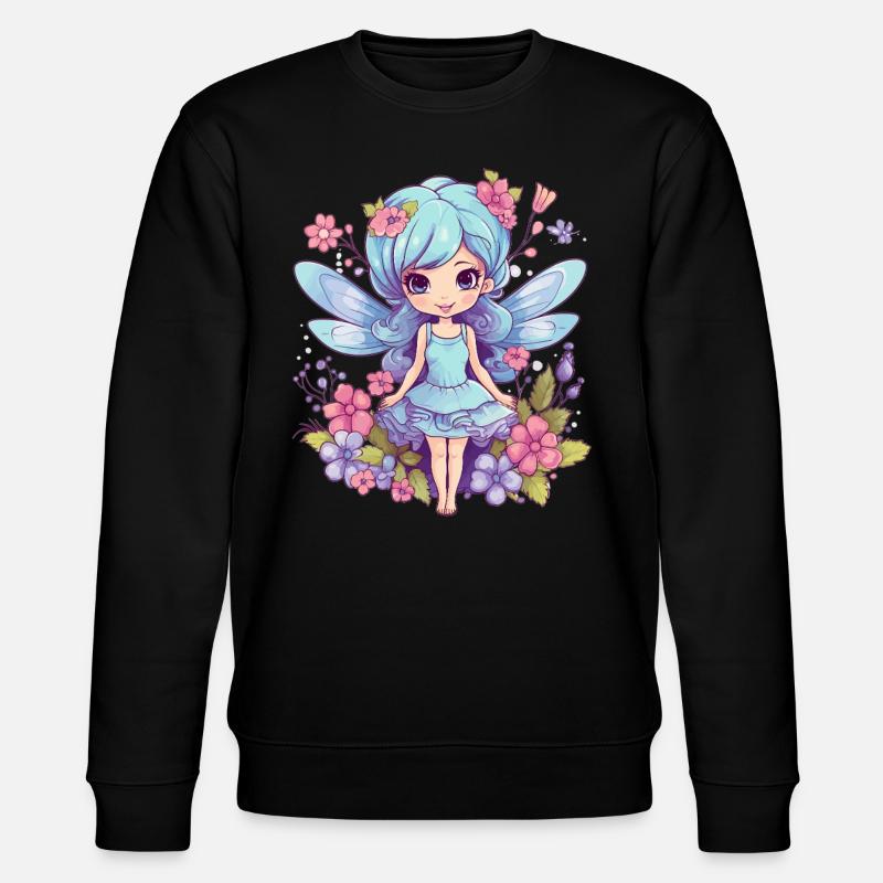 Zauberhafte Blumenfee - Stanley/Stella Unisex Bio-Sweatshirt CHANGER - Schwarz
