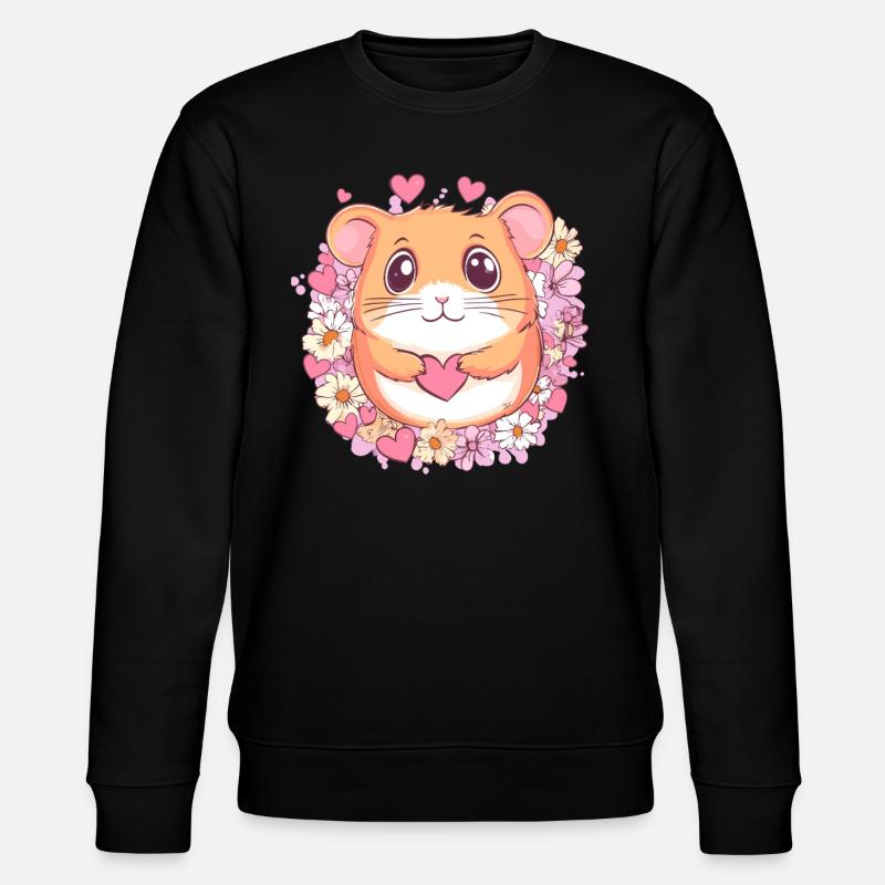 Hamster avec cœur - Sweat bio CHANGER Stanley/Stella Unisexe - noir