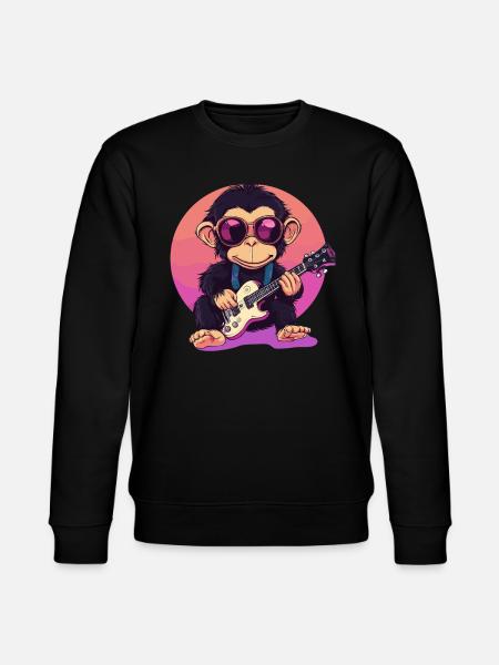 Guitar Monkey Style - Stanley/Stella CHANGER Unisex Organic Sweatshirt - black