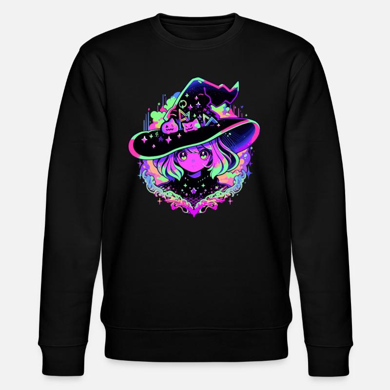Neon Hexenmädchen - Stanley/Stella Unisex Bio-Sweatshirt CHANGER  - Schwarz