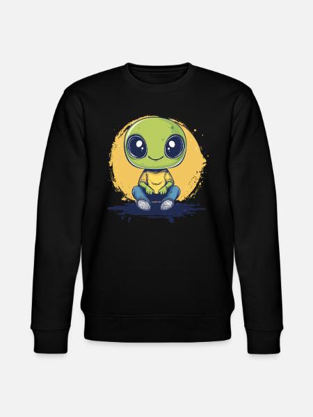 Cute Alien Boy - Stanley/Stella CHANGER Unisex Organic Sweatshirt - black