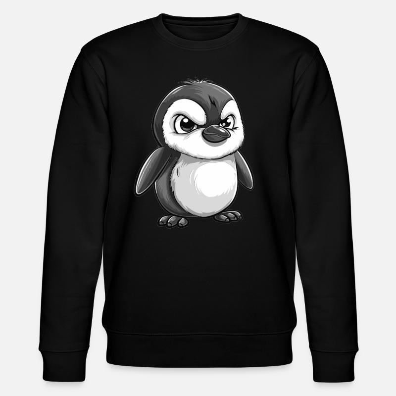 Grumpy Penguin - Stanley/Stella CHANGER Unisex Organic Sweatshirt - black