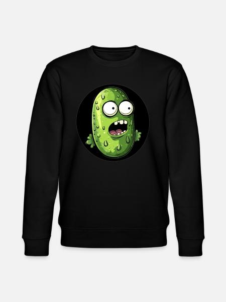 Funny cucumber scared - Stanley/Stella CHANGER Unisex Organic Sweatshirt - black