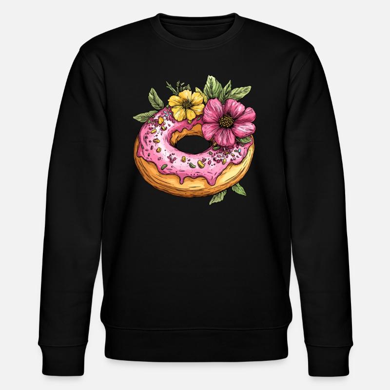 Beignet aux fleurs - Sweat bio CHANGER Stanley/Stella Unisexe - noir