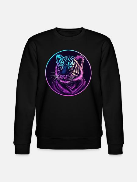 Neon Tigerblick - Stanley/Stella Unisex Bio-Sweatshirt CHANGER - Schwarz
