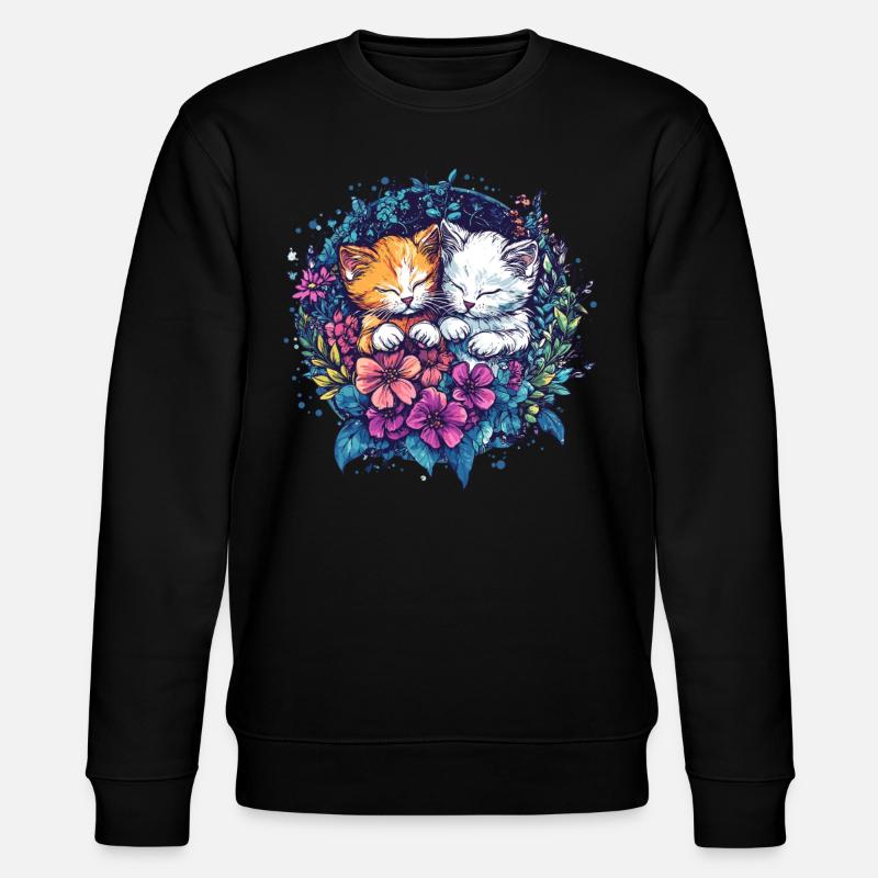 Câlins de chatons - Sweat bio CHANGER Stanley/Stella Unisexe - noir