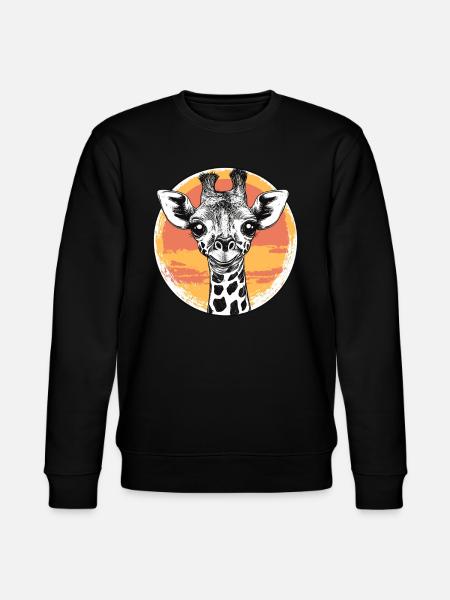 Giraffe at sunset - Stanley/Stella CHANGER Unisex Organic Sweatshirt - black