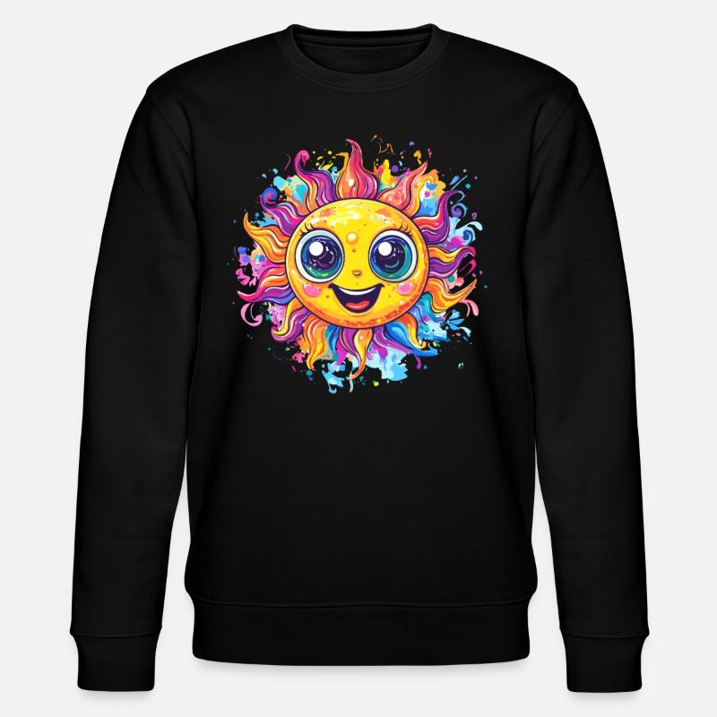 Strahlende Sonne - Stanley/Stella Unisex Bio-Sweatshirt CHANGER  - Schwarz