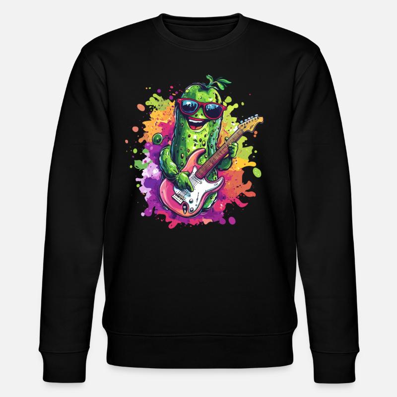 Guitare à bascule Concombre - Sweat bio CHANGER Stanley/Stella Unisexe - noir
