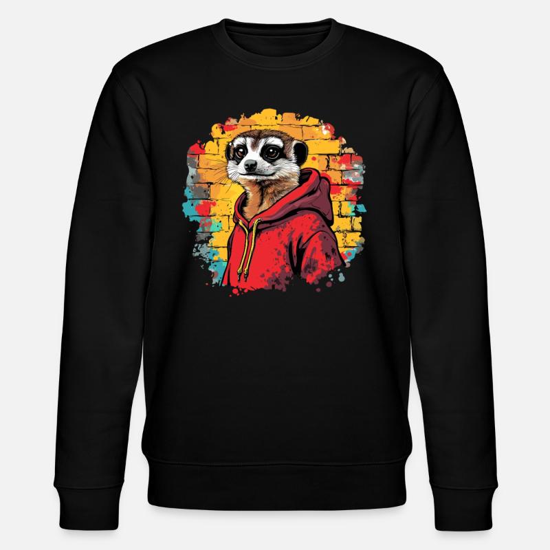 Cooles Erdmännchen - Stanley/Stella Unisex Bio-Sweatshirt CHANGER  - Schwarz