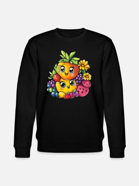 Funny Fruit Friends - Stanley/Stella CHANGER Unisex Organic Sweatshirt - black