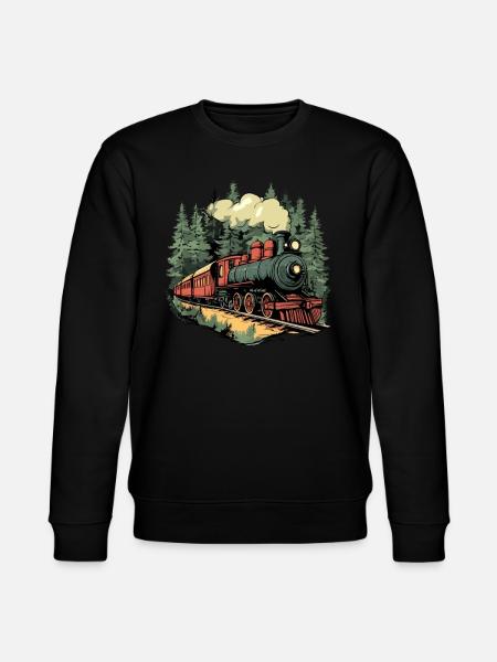 Waldzug im Sonnenlicht - Stanley/Stella Unisex Bio-Sweatshirt CHANGER - Schwarz