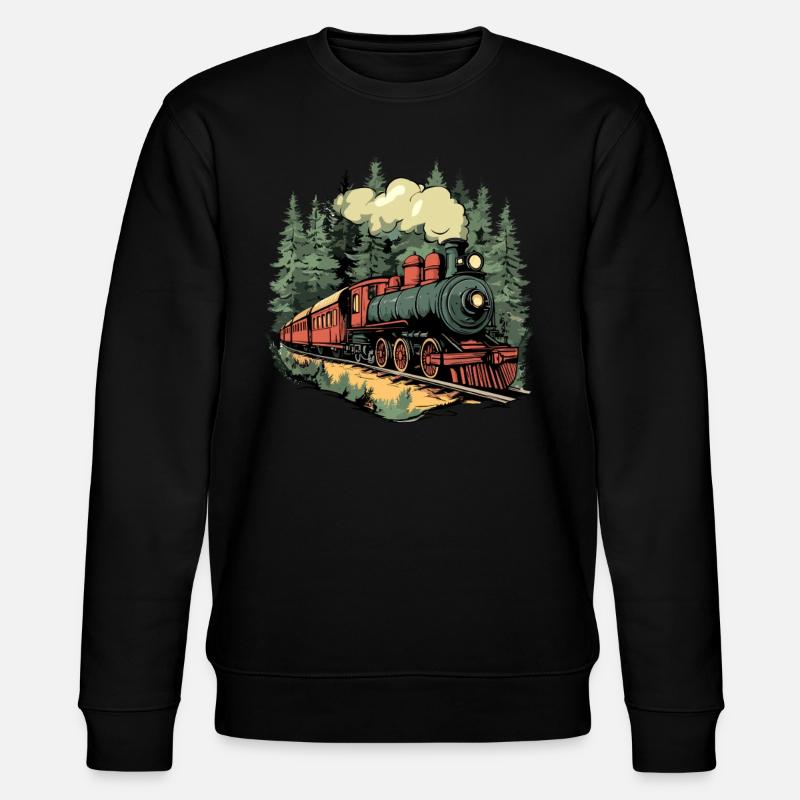 Waldzug im Sonnenlicht - Stanley/Stella Unisex Bio-Sweatshirt CHANGER  - Schwarz