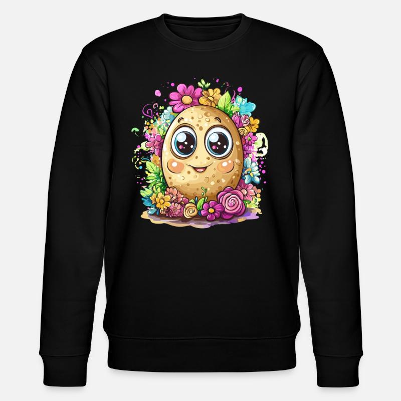 Fleur de patate heureuse - Sweat bio CHANGER Stanley/Stella Unisexe - noir
