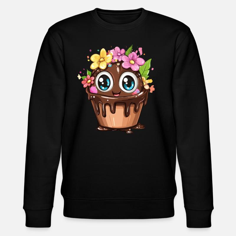 Cupcake aux fleurs - Sweat bio CHANGER Stanley/Stella Unisexe - noir
