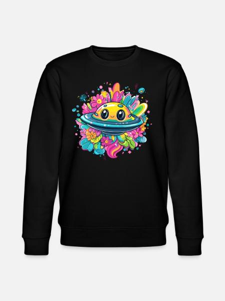 Süßes UFO Abenteuer - Stanley/Stella Unisex Bio-Sweatshirt CHANGER - Schwarz