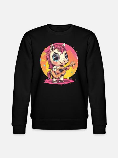 Bangs with guitar - Stanley/Stella CHANGER Unisex Organic Sweatshirt - black