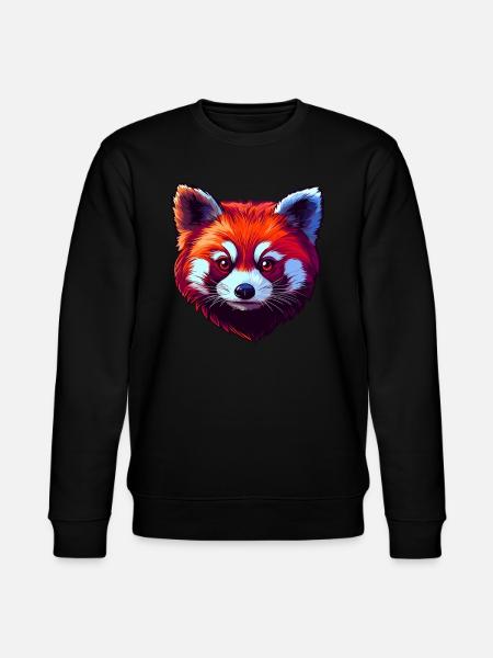 Red Panda Portrait - Stanley/Stella CHANGER Unisex Organic Sweatshirt - black