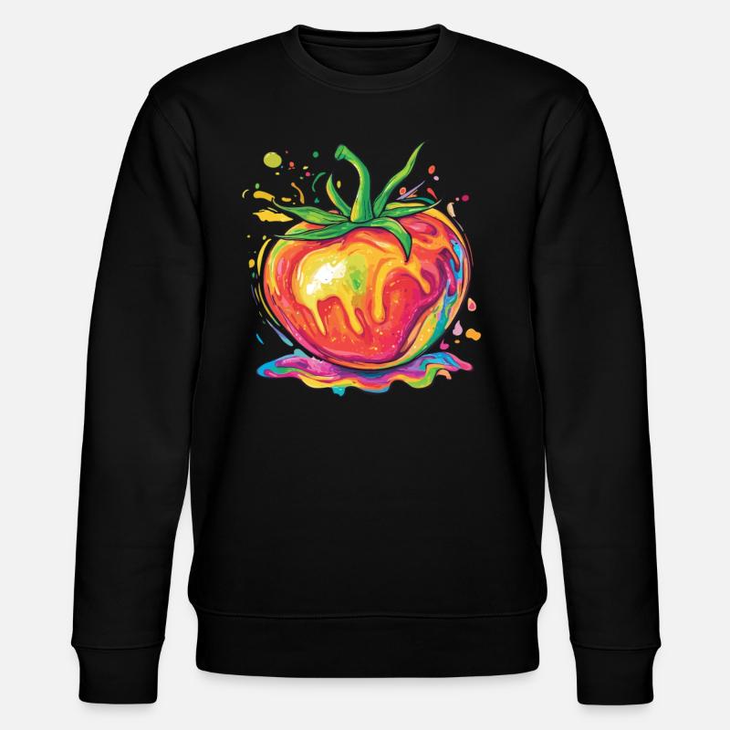 Rainbow Pop Art Tomato - Stanley/Stella CHANGER Unisex Organic Sweatshirt - black