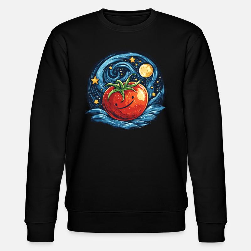 Starry Night Style Tomato - Stanley/Stella CHANGER Unisex Organic Sweatshirt - black