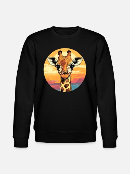 Giraffe at sunset - Stanley/Stella CHANGER Unisex Organic Sweatshirt - black