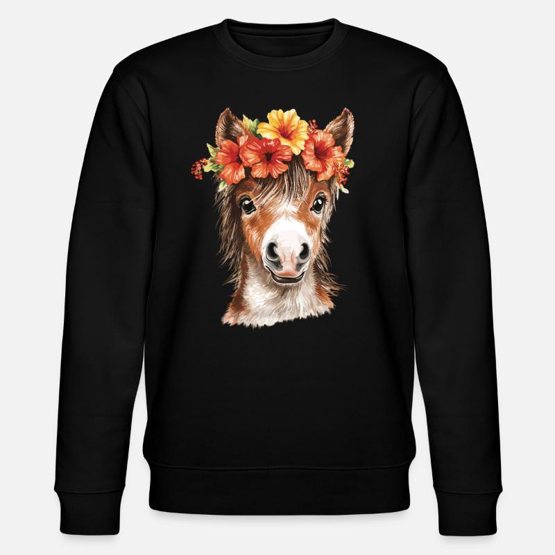 Frange à l’hibiscus - Sweat bio CHANGER Stanley/Stella Unisexe - noir