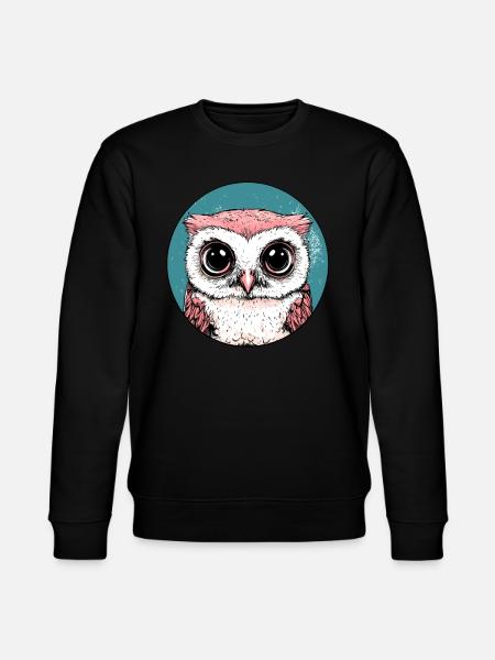 Big Eyes Owl - Stanley/Stella CHANGER Unisex Organic Sweatshirt - black