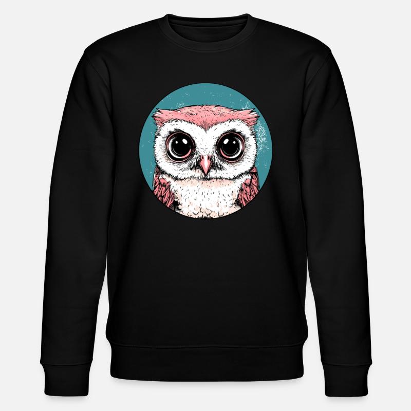 Hibou aux grands yeux - Sweat bio CHANGER Stanley/Stella Unisexe - noir