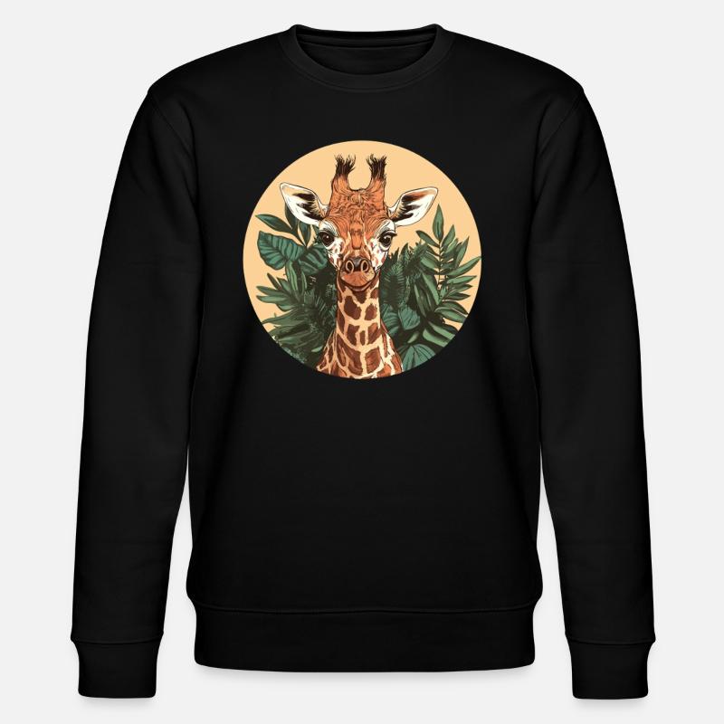 Girafe dans la jungle - Sweat bio CHANGER Stanley/Stella Unisexe - noir