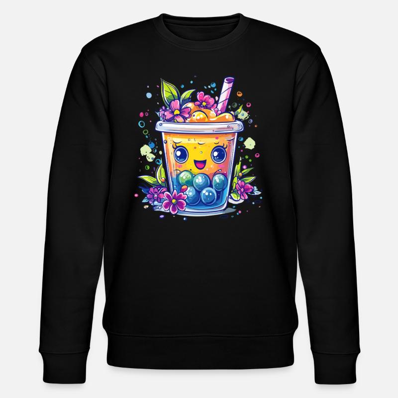Fruity Bubble Tea - Stanley/Stella CHANGER Unisex Organic Sweatshirt - black