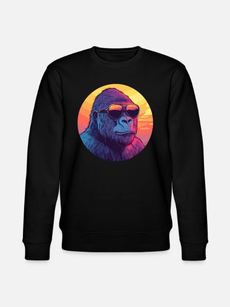Gorilla at sunset - Stanley/Stella CHANGER Unisex Organic Sweatshirt - black