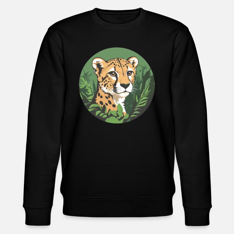 Guépard dans la jungle - Sweat bio CHANGER Stanley/Stella Unisexe - noir