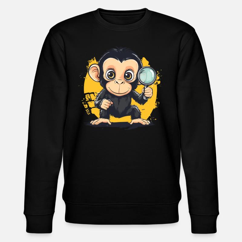 Drôle de singe détective - Sweat bio CHANGER Stanley/Stella Unisexe - noir