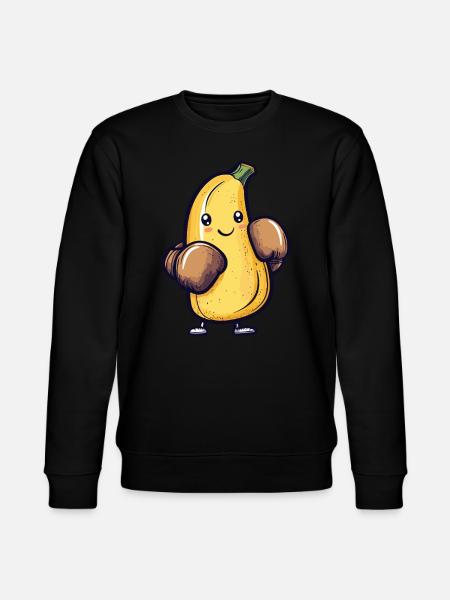 Boxende Banane - Stanley/Stella Unisex Bio-Sweatshirt CHANGER - Schwarz