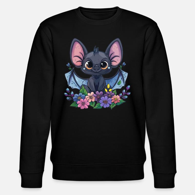 Chauve-souris fleur ludique - Sweat bio CHANGER Stanley/Stella Unisexe - noir