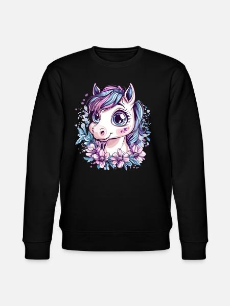 Bangs with flowers - Stanley/Stella CHANGER Unisex Organic Sweatshirt - black