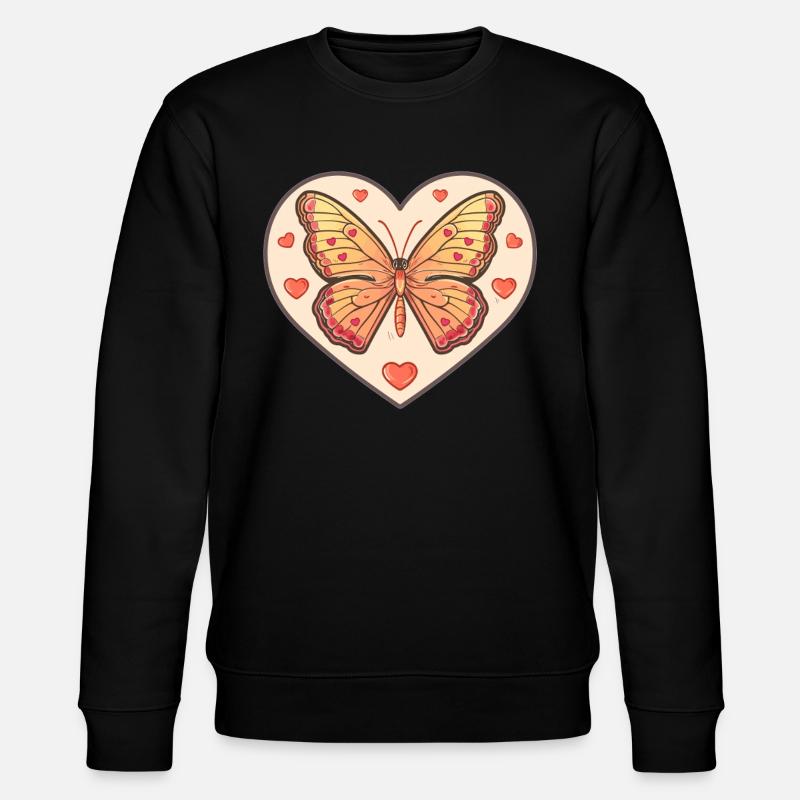Coeur Papillon avec Amour - Sweat bio CHANGER Stanley/Stella Unisexe - noir