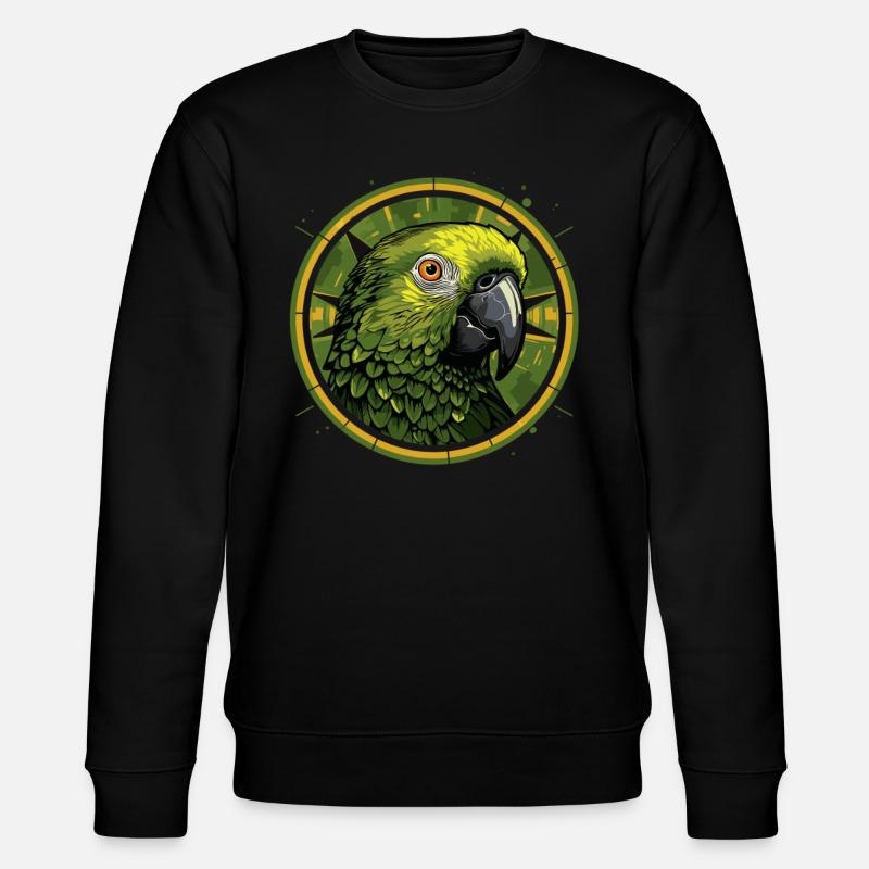 Tête de perroquet vert - Sweat bio CHANGER Stanley/Stella Unisexe - noir