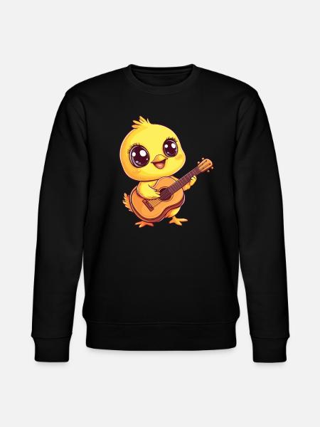 Chick plays guitar - Stanley/Stella CHANGER Unisex Organic Sweatshirt - black