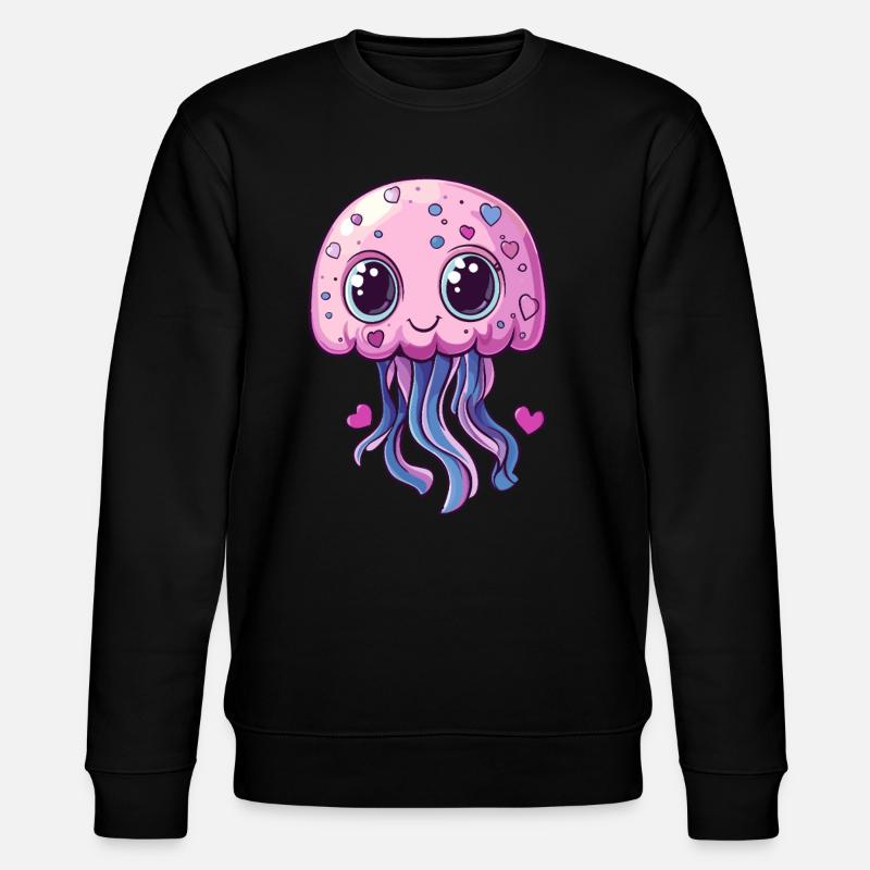 Méduse Kawaii Rose - Sweat bio CHANGER Stanley/Stella Unisexe - noir