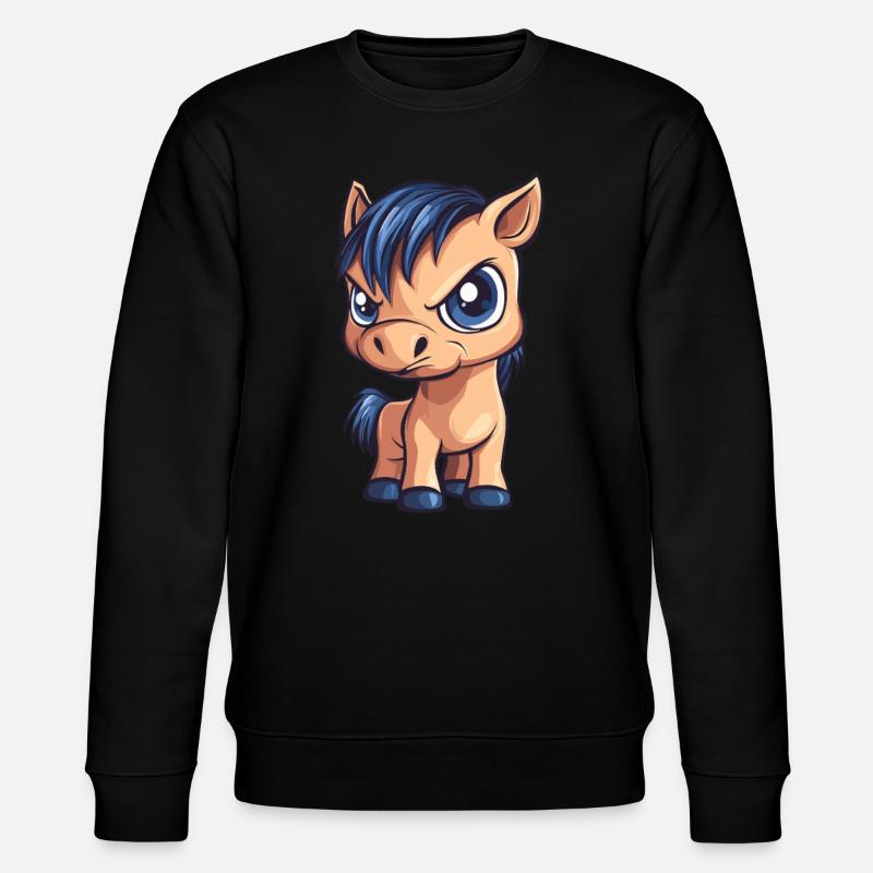 poney dessin animé - Sweat bio CHANGER Stanley/Stella Unisexe - noir